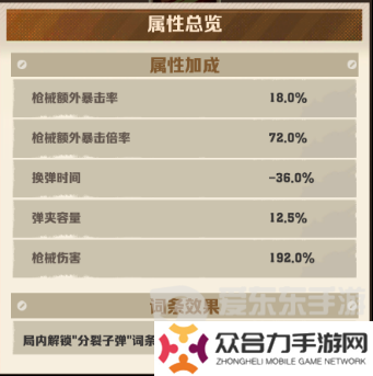 向僵尸開炮槍械子彈技能是什么 槍械子彈技能介紹